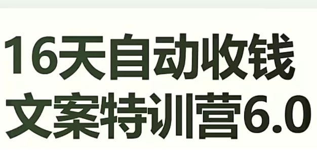 16天自动收钱文案特训营6.0，轻松实现每天自动咔咔收钱！